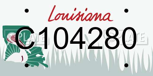 C104280 Louisiana License Plate