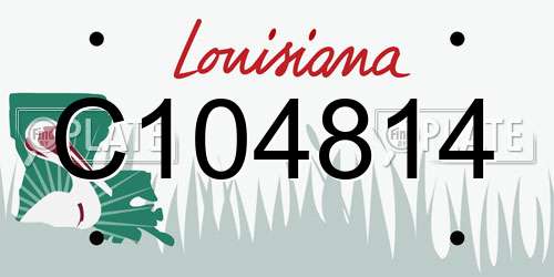 C104814 Louisiana License Plate