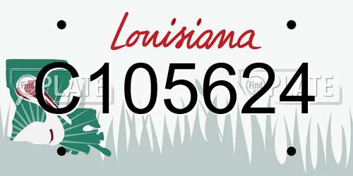 C105624 Louisiana License Plate