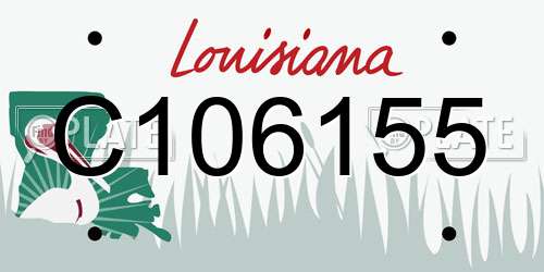 C106155 Louisiana License Plate