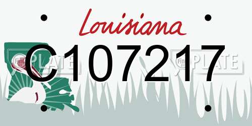 C107217 Louisiana License Plate