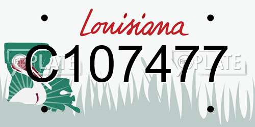 C107477 Louisiana License Plate
