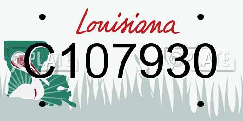 C107930 Louisiana License Plate