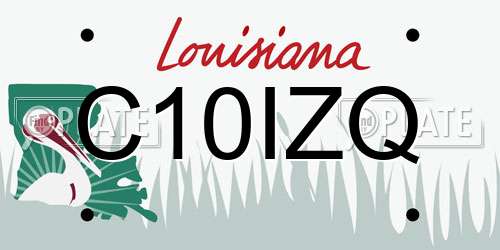 C10IZQ Louisiana License Plate