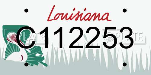 C112253 Louisiana License Plate