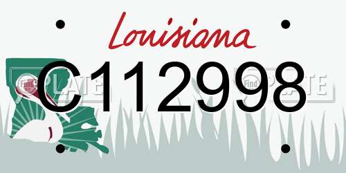 C112998 Louisiana License Plate