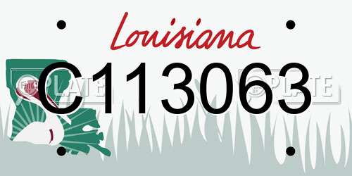 C113063 Louisiana License Plate