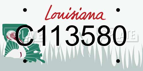 C113580 Louisiana License Plate