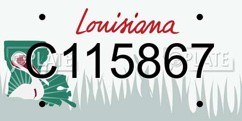 C115867 Louisiana License Plate