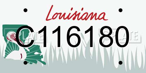 C116180 Louisiana License Plate
