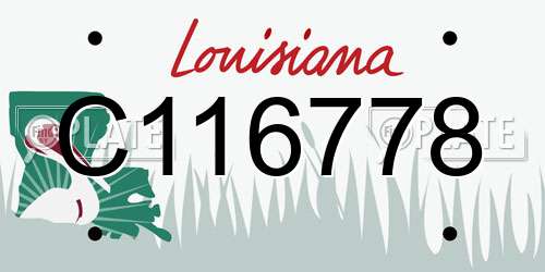 C116778 Louisiana License Plate