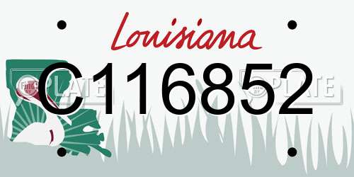 C116852 Louisiana License Plate