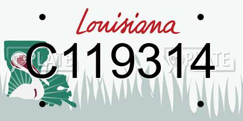C119314 Louisiana License Plate