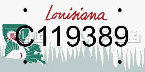 C119389 Louisiana License Plate