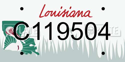 C119504 Louisiana License Plate