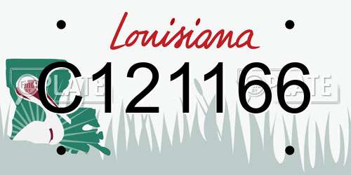 C121166 Louisiana License Plate