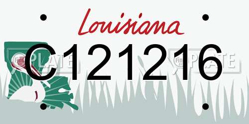 C121216 Louisiana License Plate
