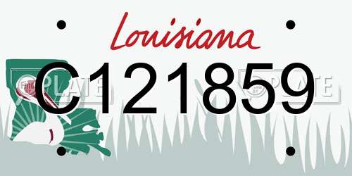 C121859 Louisiana License Plate