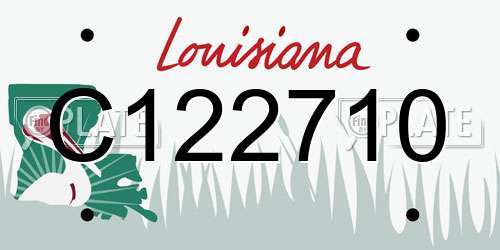 C122710 Louisiana License Plate