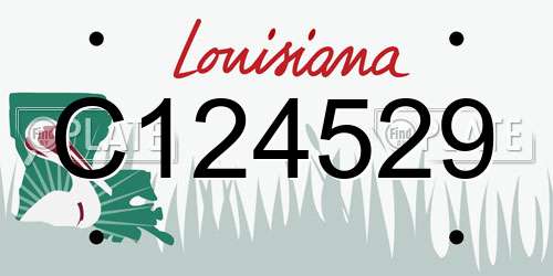 C124529 Louisiana License Plate