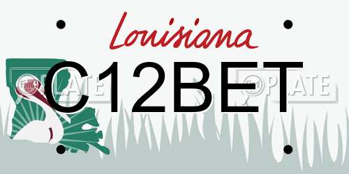 C12BET Louisiana License Plate