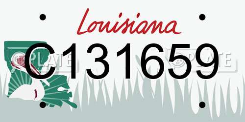 C131659 Louisiana License Plate