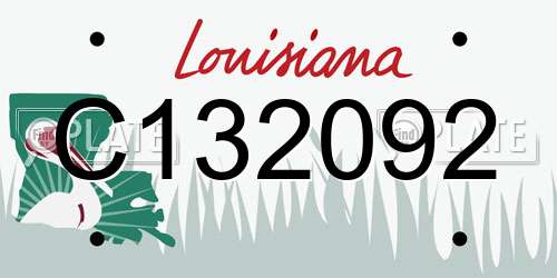 C132092 Louisiana License Plate