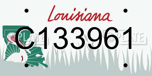 C133961 Louisiana License Plate