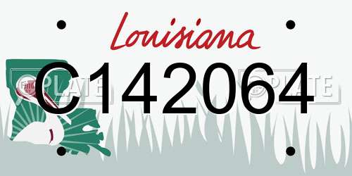 C142064 Louisiana License Plate