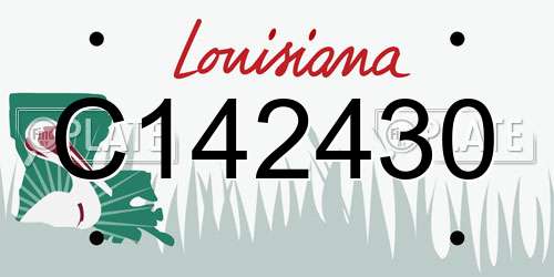 C142430 Louisiana License Plate