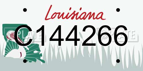 C144266 Louisiana License Plate
