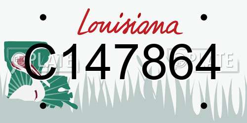 C147864 Louisiana License Plate
