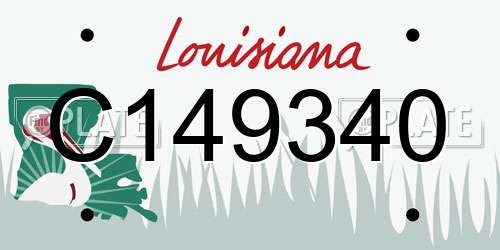 C149340 Louisiana License Plate