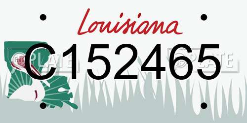 C152465 Louisiana License Plate