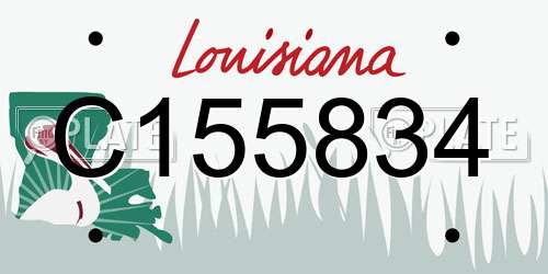 C155834 Louisiana License Plate