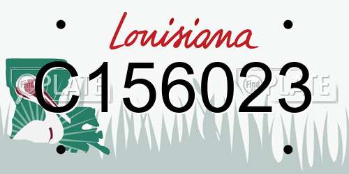 C156023 Louisiana License Plate
