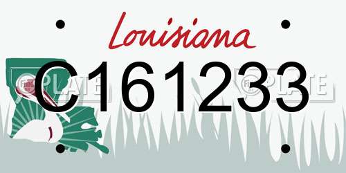 C161233 Louisiana License Plate