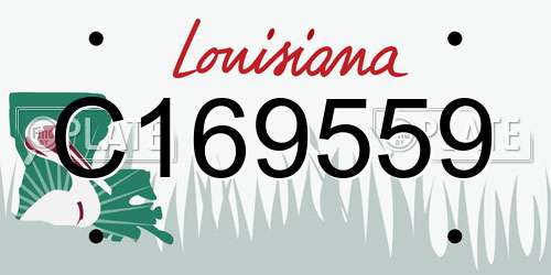 C169559 Louisiana License Plate