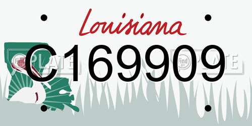 C169909 Louisiana License Plate