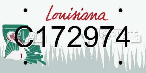 C172974 Louisiana License Plate