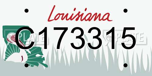 C173315 Louisiana License Plate