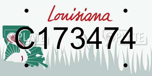 C173474 Louisiana License Plate
