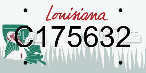C175632 Louisiana License Plate