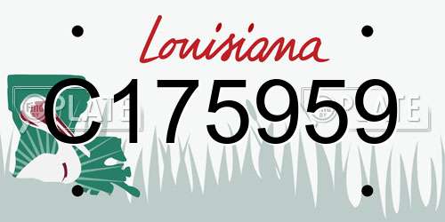 C175959 Louisiana License Plate