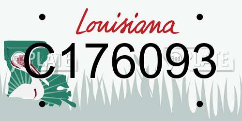 C176093 Louisiana License Plate