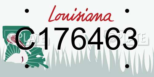 C176463 Louisiana License Plate