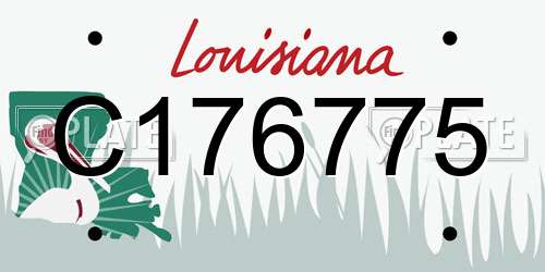 C176775 Louisiana License Plate