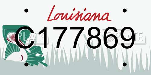 C177869 Louisiana License Plate