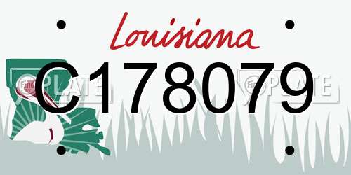 C178079 Louisiana License Plate