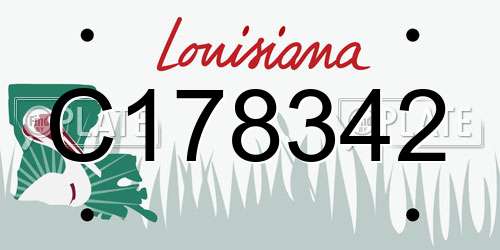 C178342 Louisiana License Plate